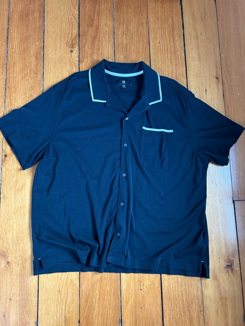 Banana Republic piped button down polo